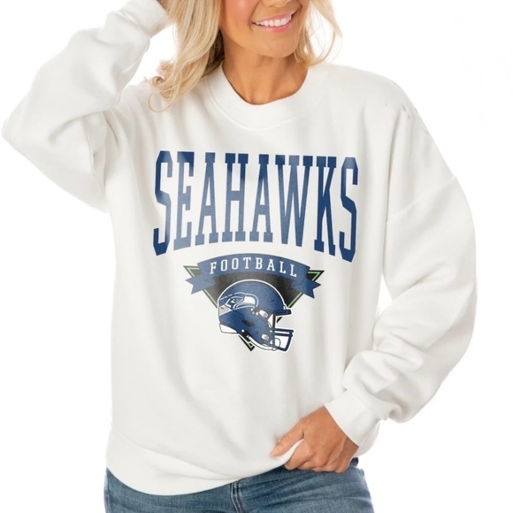 Gameday Couture Seattle Seahawks women’s oversized white sweatshirt size XXL